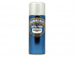 A 400ml tin of Hammerite direct-to-rust hammered-finish metal paint in silver, with a textured decorative surface and built-in rust inhibitor, requiring no primer.