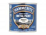 A 250ml tin of Hammerite smooth-finish metal paint, for protecting and decorating metal surfaces.