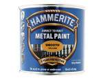 A 250ml tin of Hammerite smooth-finish metal paint in yellow, for protecting and decorating metal surfaces.