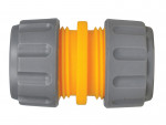 A hose or pipe fitting in metal or plastic, for connecting and sealing fluid lines in plumbing and site applications.