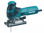 A teal and black Makita corded jigsaw with 240V orbital action and a variable-speed trigger, for cutting curves and internal shapes.
