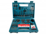 A teal and black Makita cordless drill driver with a keyless chuck and variable-speed trigger, for drilling and screw driving.