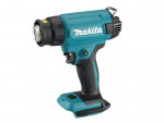 A teal and black Makita heat gun with dual temperature settings and a soft-grip handle, for shrinking, stripping, and bending.