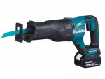 A teal and black Makita cordless reciprocating saw with 18V variable speed and a quick-release blade clamp, for demolition and rough cutting.