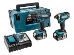 A teal and black Makita 18V 5.0AH lithium-ion slide-pack battery, compatible with the Makita cordless tool range.