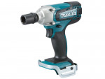 A teal and black Makita cordless impact driver with a 18V motor, a hex-chuck, and variable speed, for high-torque screw driving and fastening.