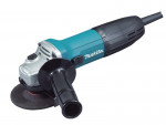 A teal and black Makita corded angle grinder with a 240V motor, a side handle, and a wheel guard, for grinding, cutting, and surface preparation.