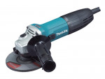 A teal and black Makita corded angle grinder with a 240V motor, a side handle, and a wheel guard, for grinding, cutting, and surface preparation.