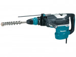 A teal and black Makita cordless SDS-Max rotary hammer drill with 110V hammer, rotation, and chisel modes, for drilling and chiselling into concrete and masonry.