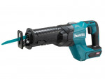 A teal and black Makita cordless reciprocating saw with 40V variable speed and a quick-release blade clamp, for demolition and rough cutting.