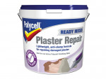 A 25l tub of ready-mixed filler with a smooth white consistency, for repairing cracks and holes in plaster, timber, and masonry.