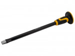 A hardened steel 457mm bolster chisel with a wide flat blade, used for cutting masonry, tiles, and breaking out concrete.