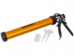 A cartridge of Roughneck white flexible acrylic sealant for sealing gaps around door and window frames and skirtings.,