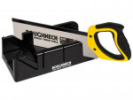 A saw with a hardened blade and a comfortable handle, for cutting timber, metal, or masonry.