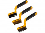 A brush with natural or synthetic bristles and an ergonomic handle, for applying coatings or cleaning surfaces.