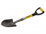 A Roughneck short-handled rounded-bladed spade with a steel blade and a wooden or fibreglass shaft, for general digging work.