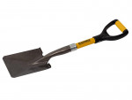 A Roughneck short-handled square-bladed spade with a steel blade and a wooden or fibreglass shaft, for general digging work.