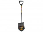 A Roughneck short-handled square-bladed spade with a steel blade and a wooden or fibreglass shaft, for general digging work.