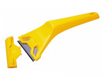A Stanley hand tool with a metal working end and an ergonomic handle, designed for general construction and maintenance tasks.