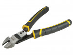 A pair of Stanley pliers with hardened steel jaws and insulated handles, for gripping and bending work.