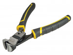 A pair of Stanley pliers with hardened steel jaws and insulated handles, for gripping and bending work.