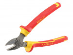 A pair of Stanley pliers with hardened steel jaws and insulated handles, for gripping and bending work.