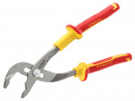 A pair of Stanley pliers with hardened steel jaws and insulated handles, for gripping and bending work.
