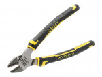 A pair of Stanley pliers with hardened steel jaws and insulated handles, for gripping and bending work.