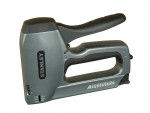 A Stanley cordless nail gun with a magazine feed and safety tip, for driving nails quickly in timber framing and carpentry.