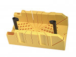 A Stanley clamp with an adjustable jaw and a screw-tightening mechanism, for holding workpieces in position during cutting, drilling, or bonding.