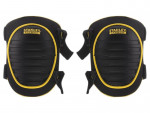 A pair of foam-padded knee pads with adjustable straps, designed to protect the knees during kneeling work.