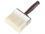 A brush with natural or synthetic bristles and an ergonomic handle, for applying coatings or cleaning surfaces.