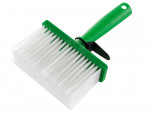 A 40mm flat-cut paintbrush with synthetic or natural bristles and a wooden or plastic handle, for applying paint and primer.