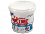 A tub of Stanley ready-mixed filler with a smooth white consistency, for repairing cracks and holes in plaster, timber, and masonry.