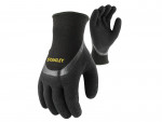 A pair of thermal-lined work gloves with a textured grip palm and an elasticated wrist, for use in cold weather conditions.