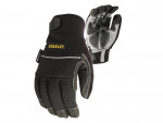 A pair of thermal-lined work gloves with a textured grip palm and an elasticated wrist, for use in cold weather conditions.