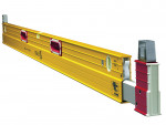 A Stabila 315cm spirit level with an extruded aluminium body and accurate vials, for checking horizontal and vertical alignment.