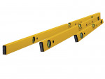 A Stabila 60cm spirit level with an extruded aluminium body and accurate vials, for checking horizontal and vertical alignment.