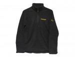 A black workwear garment featuring a full-length zip front, suitable for a wide range of outdoor and site work applications.