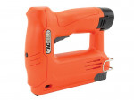 A None cordless nail gun with 12V a magazine feed and safety tip, for driving nails quickly in timber framing and carpentry.