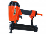 A  cordless stapler with a magazine feed and safety tip, for fastening materials using heavy-duty staples.