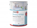 A 1l tin of satin-finish metal paint in white, for protecting and decorating metal surfaces.