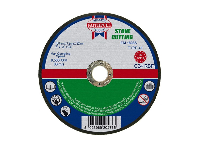 Faithfull FAI1803S Stone Cut Off Disc 180 x 3.2 x 22.23mm