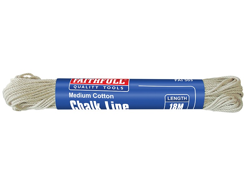 Faithfull FAI303 303 Medium Cotton Chalk Line 18m (Box 12)