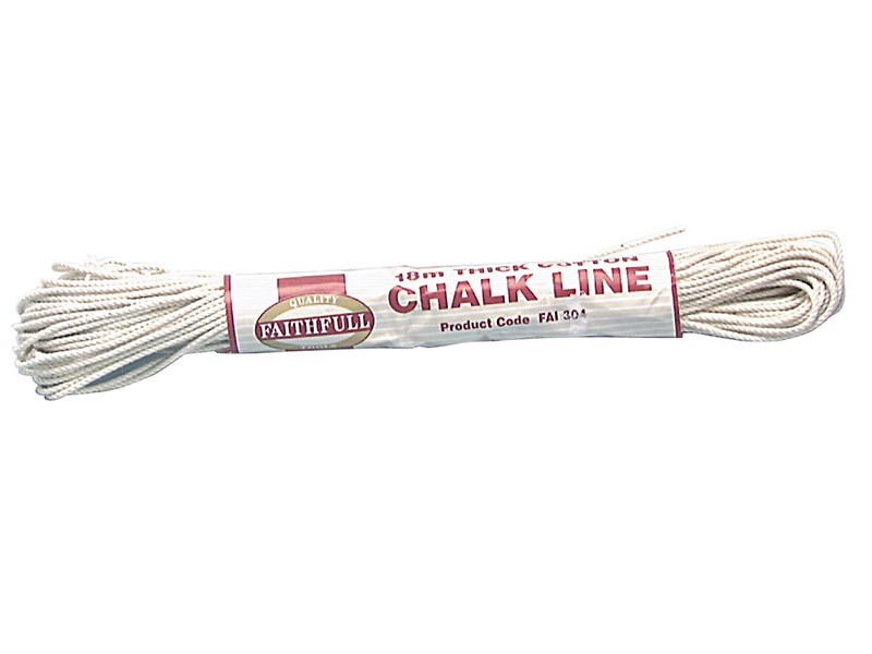 Faithfull FAI304 304 Thick Cotton Chalk Line 18m (Box 12)