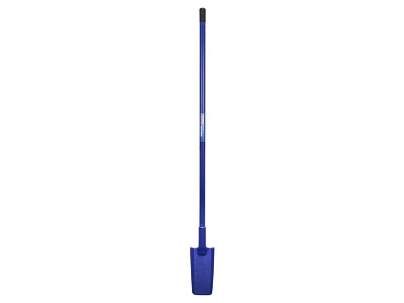 A Faithfull short-handled square-bladed spade with a steel blade and a wooden or fibreglass shaft, for general digging work.
