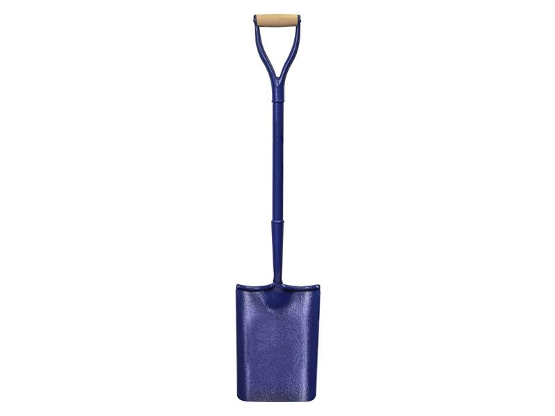 A Faithfull short-handled square-bladed spade with a steel blade and a wooden or fibreglass shaft, for general digging work.