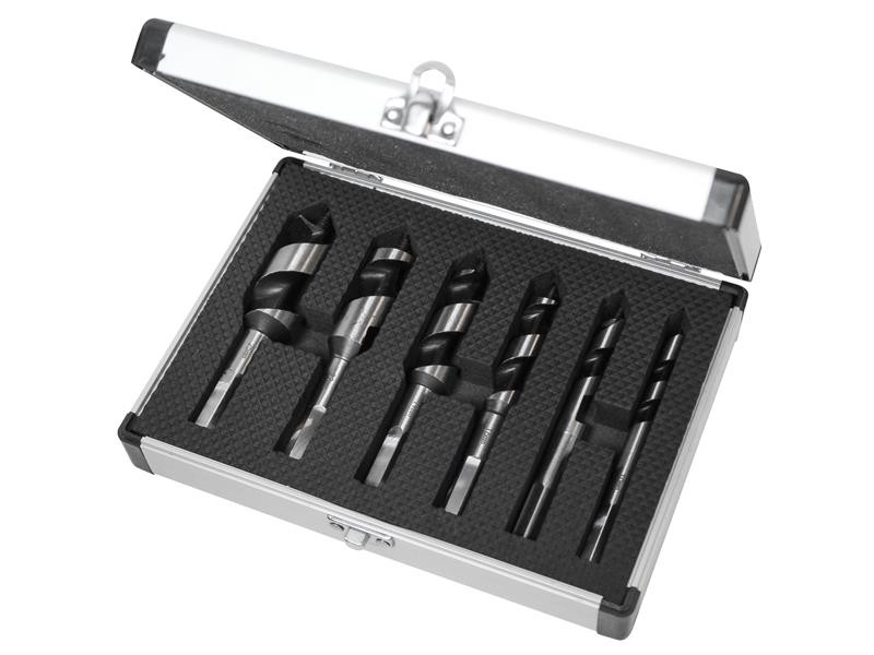 A set of 6 Faithfull screwdrivers with colour-coded handles covering a range of flathead and Phillips sizes.,