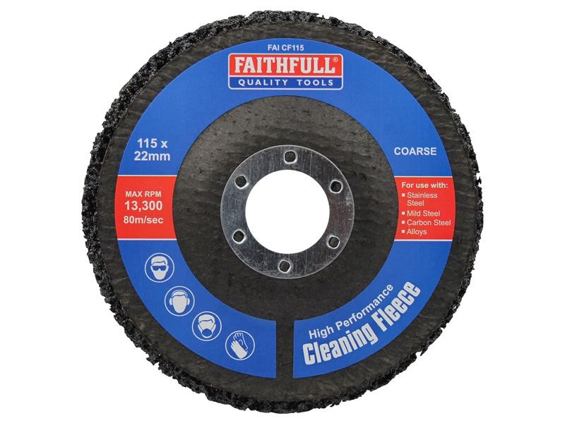 Photo of Faithfull FAICF115 Cleaning Fleece Disc Coarse 115 x 22mm