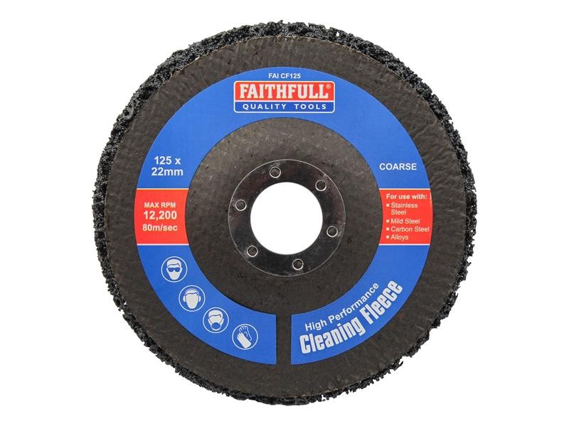 Photo of Faithfull FAICF125 Cleaning Fleece Disc Coarse 125 x 22mm